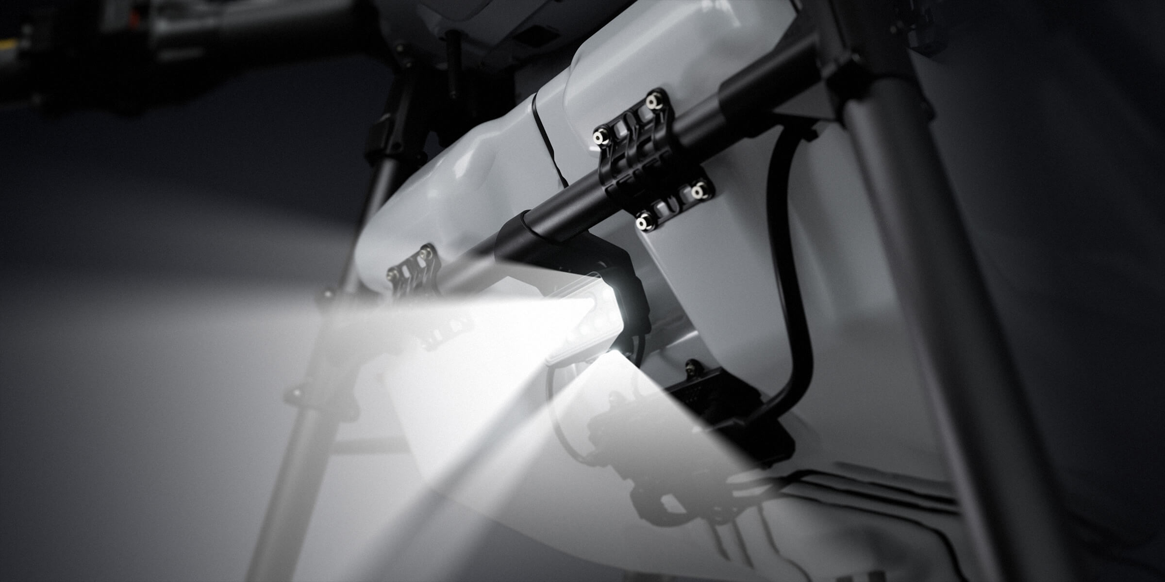 Drones sobrevoando paisagem