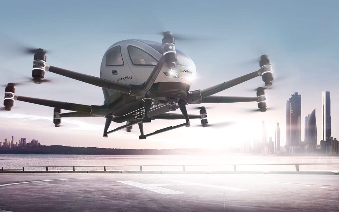 CEO da Gohobby realiza primeiro voo no futurístico EHANG 216-S, mais conhecido como “carro voador”  